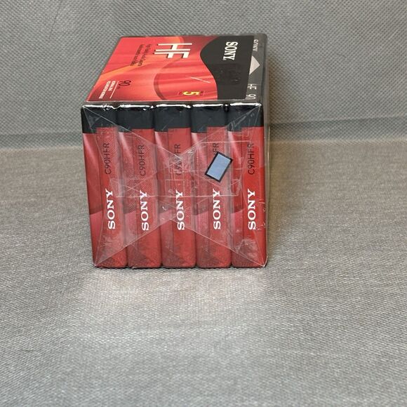 Lot 5 Sony HF 90 Minute Blank Audio Cassette Tapes High Fidelity C-90HFL-SEALED - Picture 2 of 6
